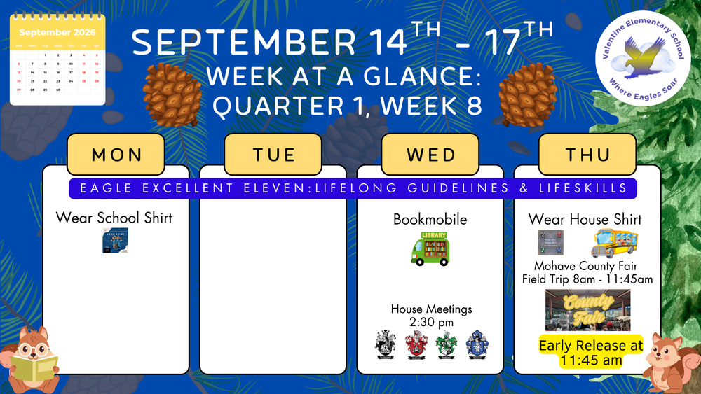 Week-at-a-Glance September 14th - September 17th