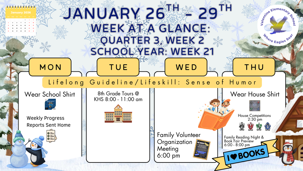 Week-at-a-Glance January 26th - 29th
