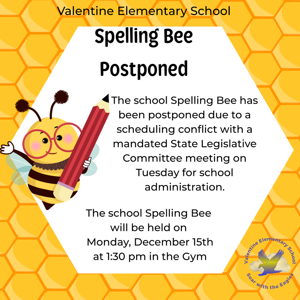 School Spelling Bee Postponed