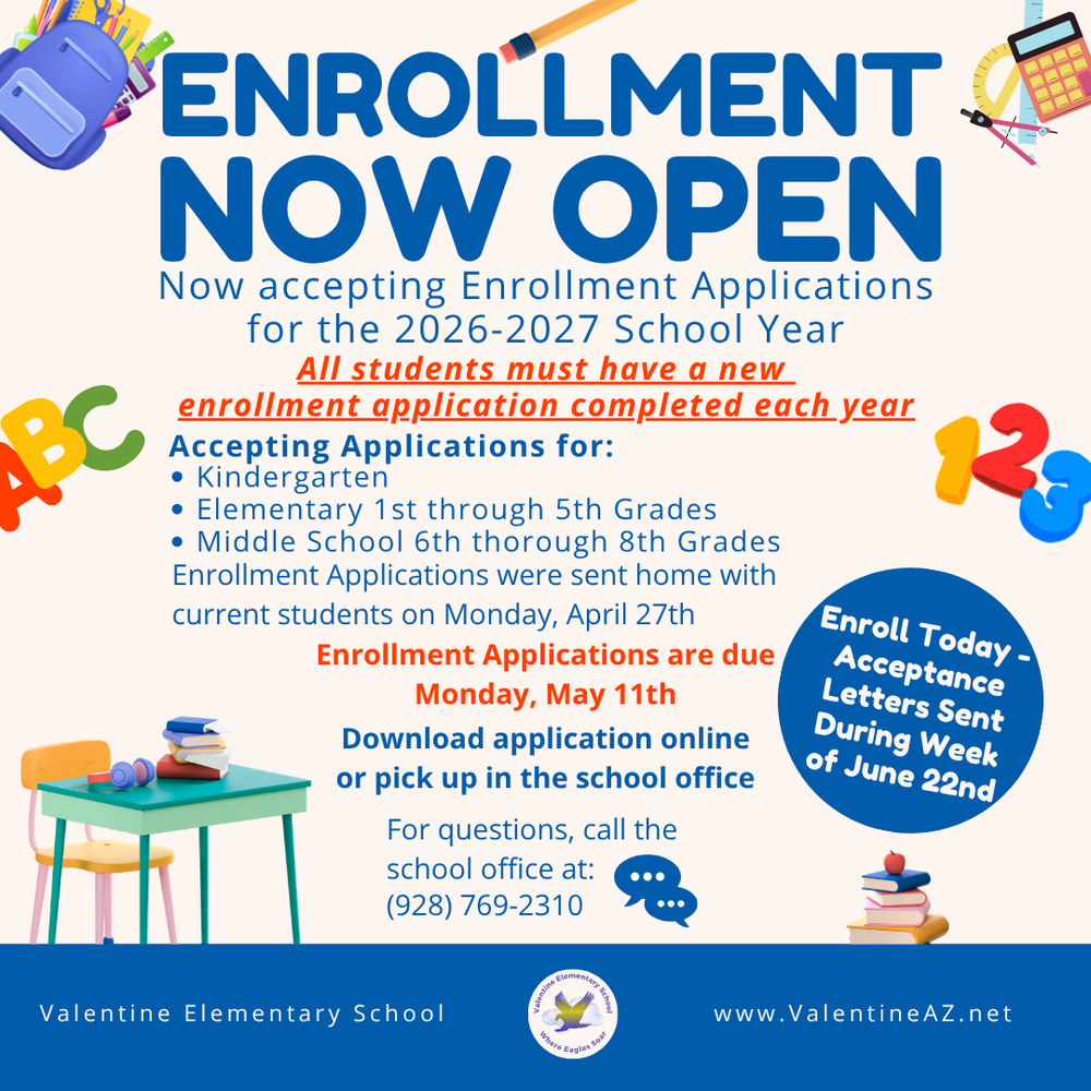 Enrollment Now Open for 2026-2027