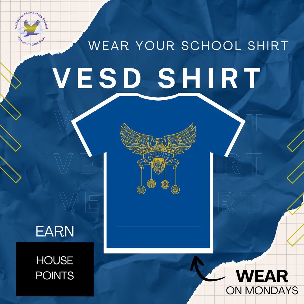Wear Your School Shirt on Mondays for House Points