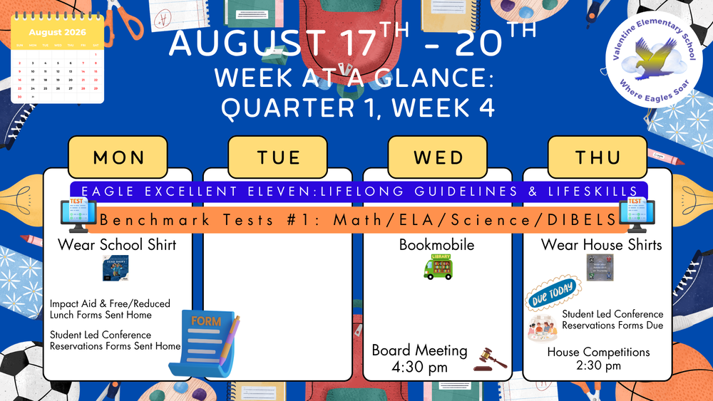 Week-at-a-Glance August 17th - August 20th
