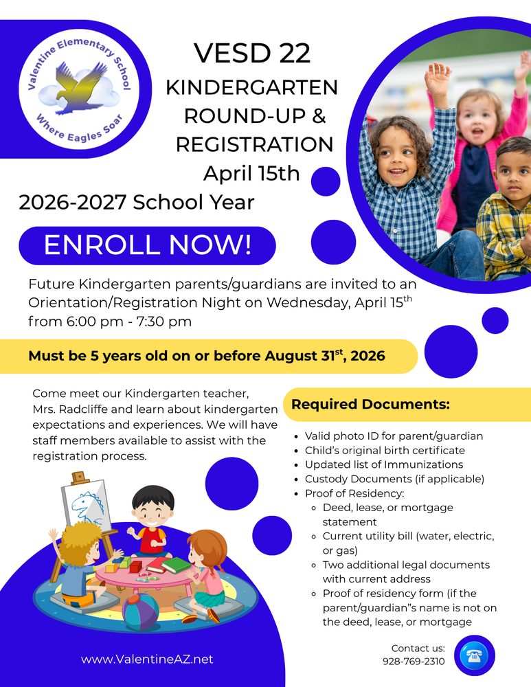 Kindergarten Round-up and Registration - April 15th