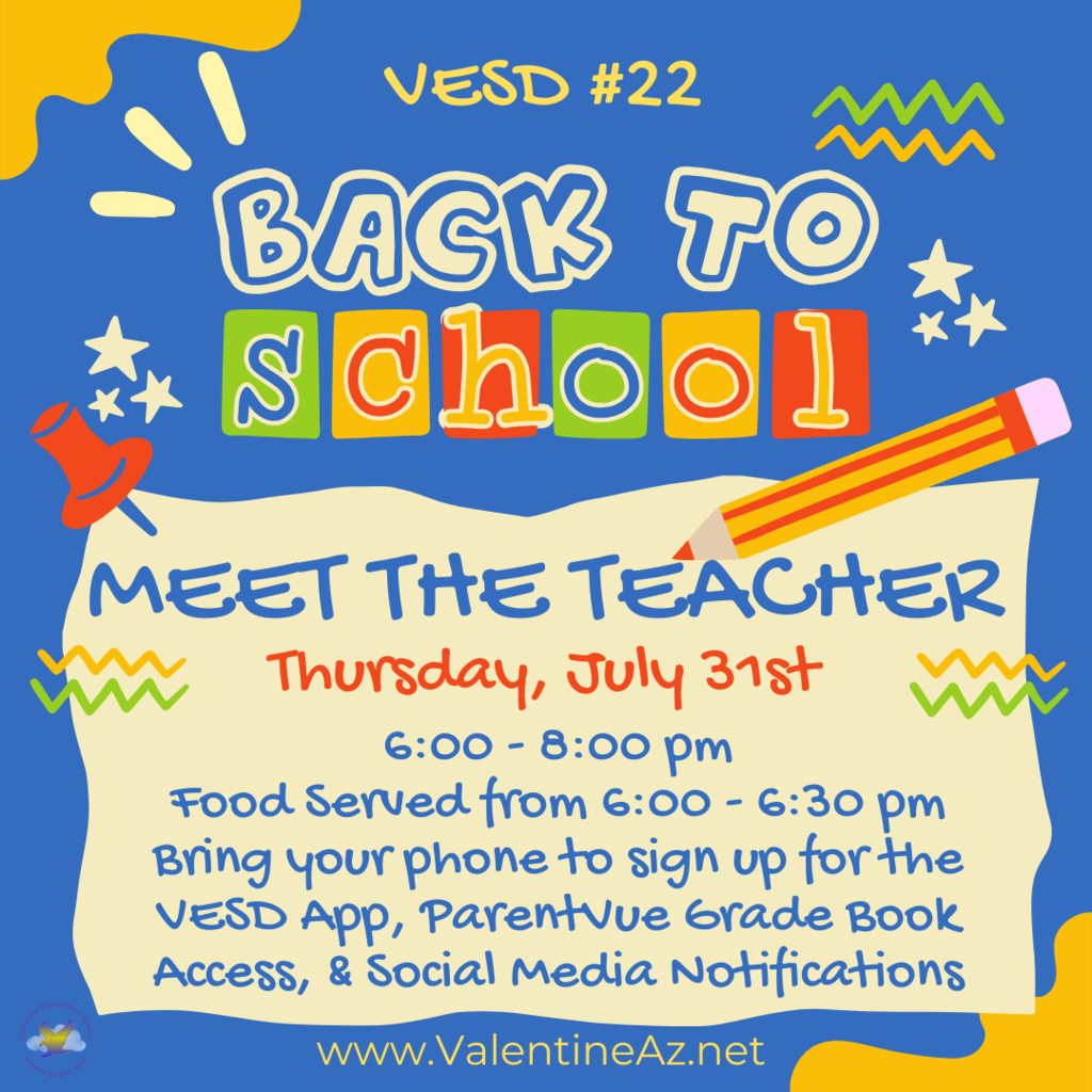 Back to School - Meet the Teacher - July 31st from 6:00 - 8:00 pm