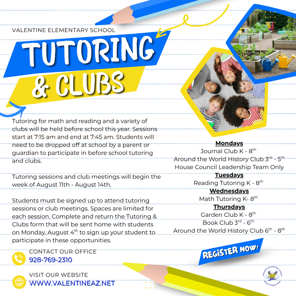 Tutoring & Clubs Offered Before School
