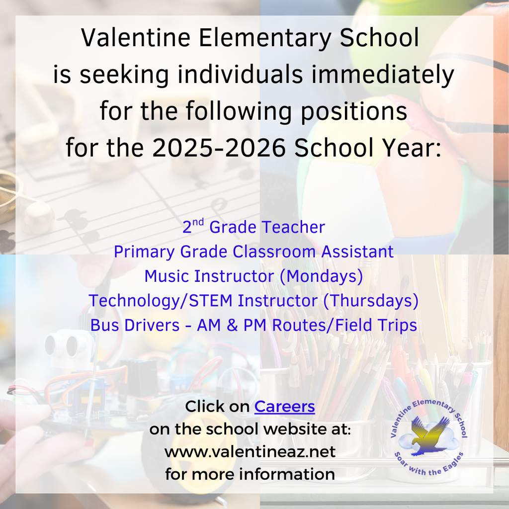 Employment Opportunities - Open Positions for the 2025-2026 School Year
