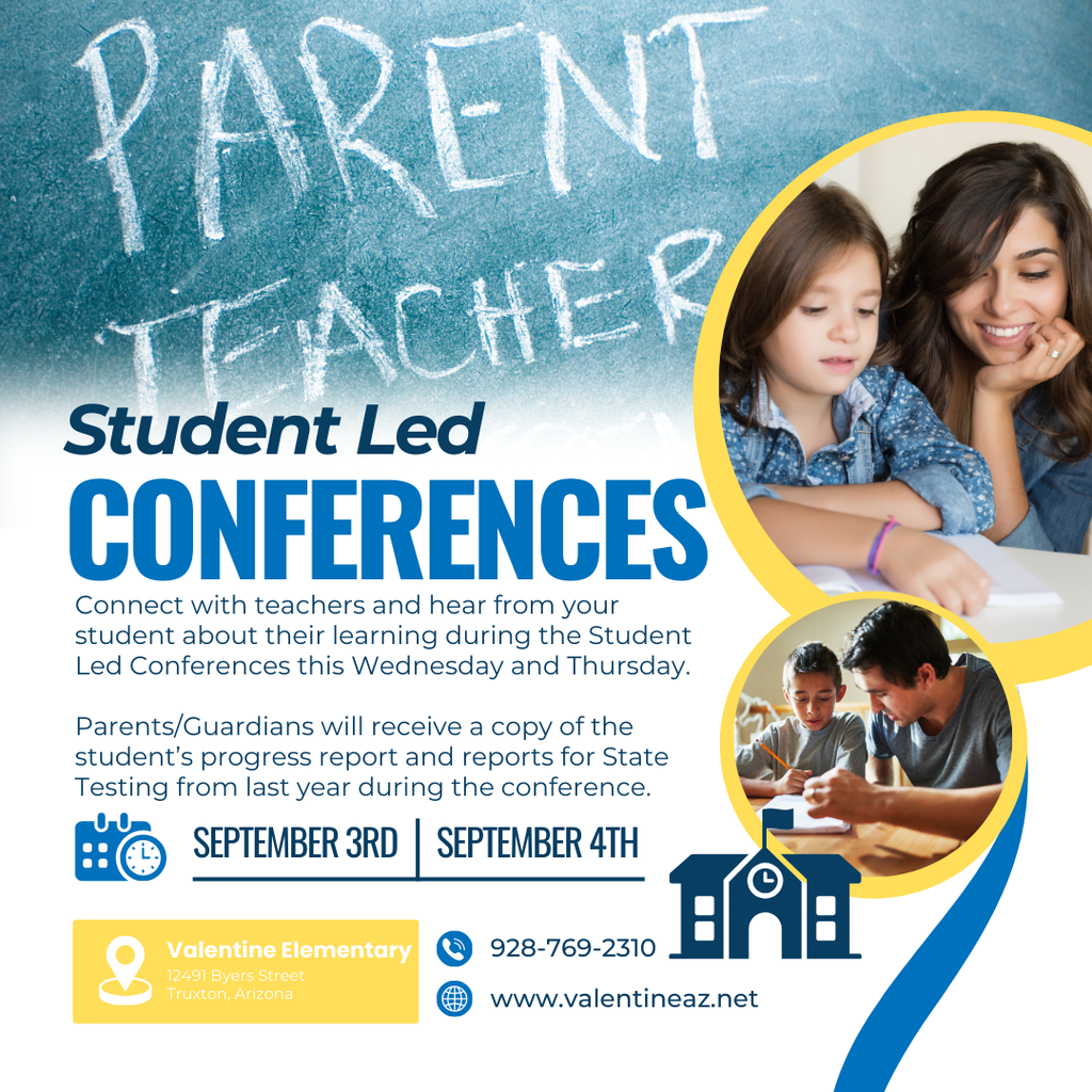 Student Led Conferences - Wednesday, September 3rd and Thursday, September 4th