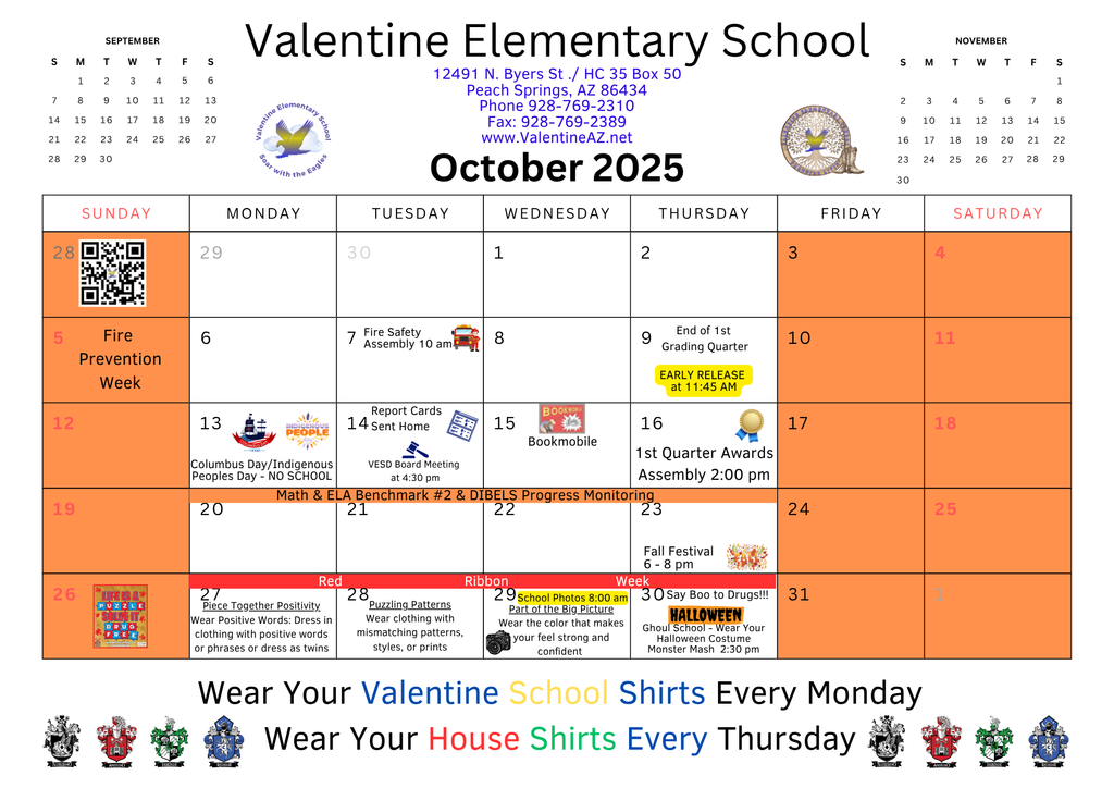 Events Calendar - October 2025