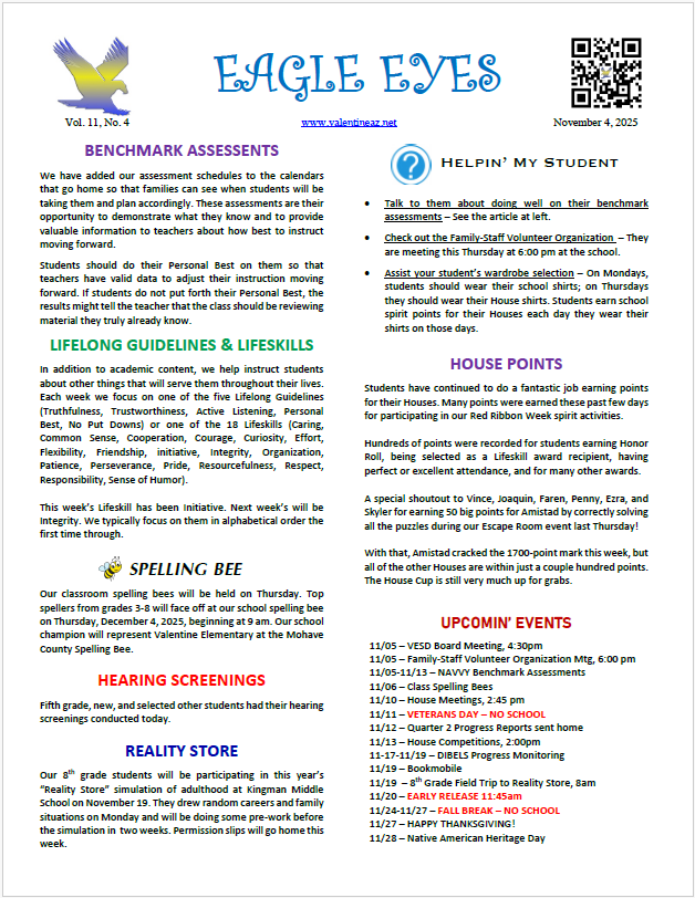 Eagle Eyes Newsletter - November 2025