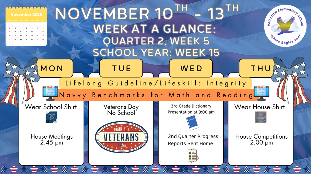Week-at-a-Glance November 10th - November 13th
