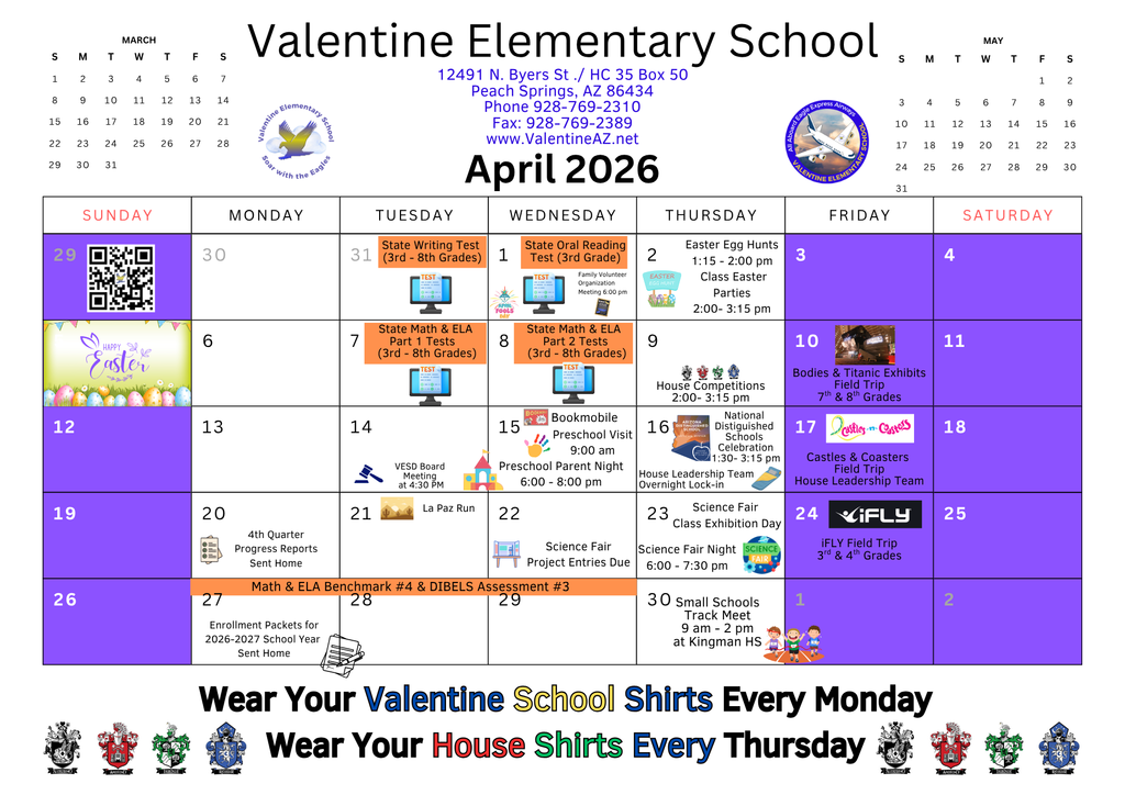 Events Calendar - April 2026