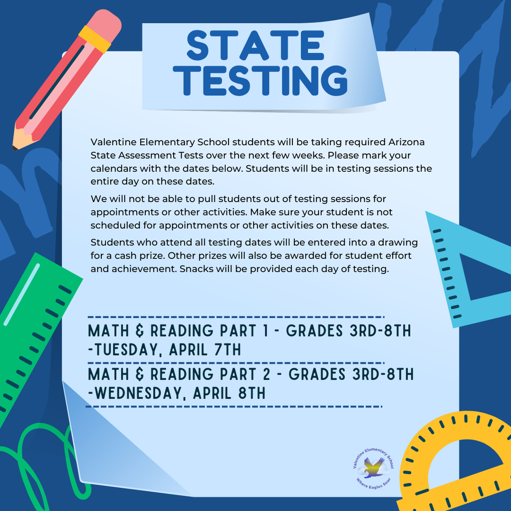State Testing Dates - Mark Your Calendar