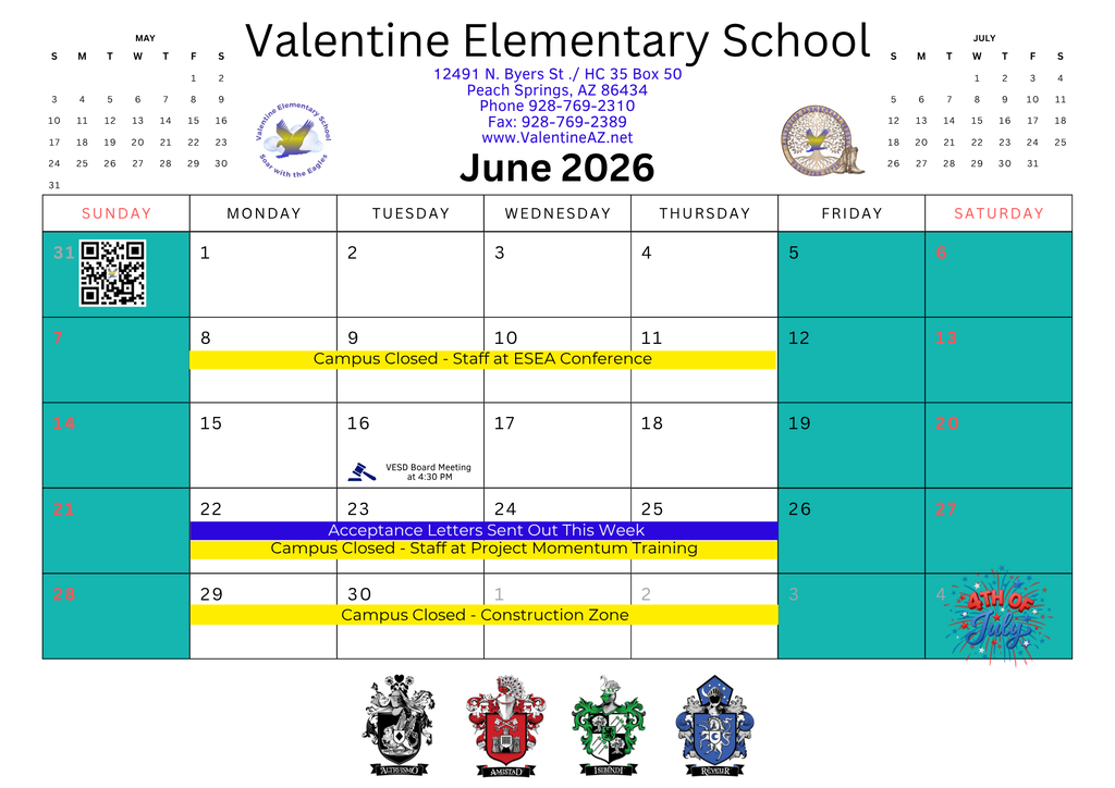 Events Calendar - June 2026
