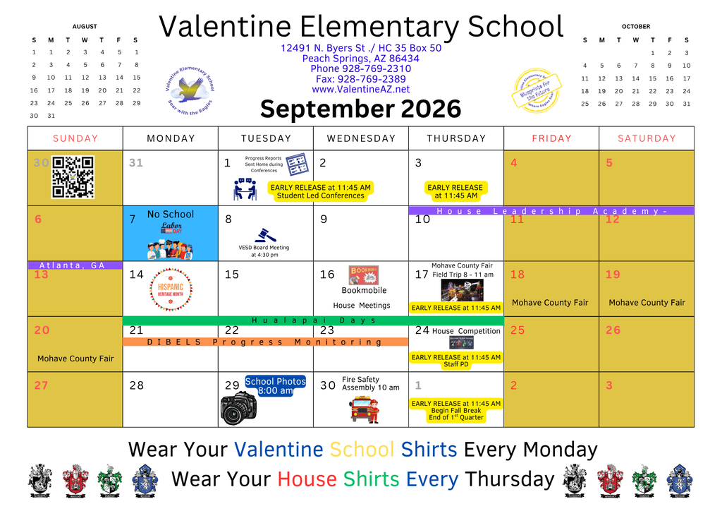 Events Calendar - September 2026