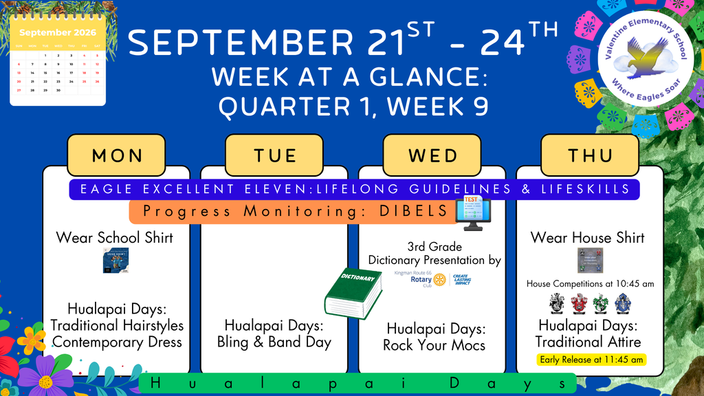 Week-at-a-Glance September 21st - September 24th