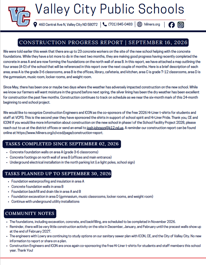 Construction Report 09.16.2026