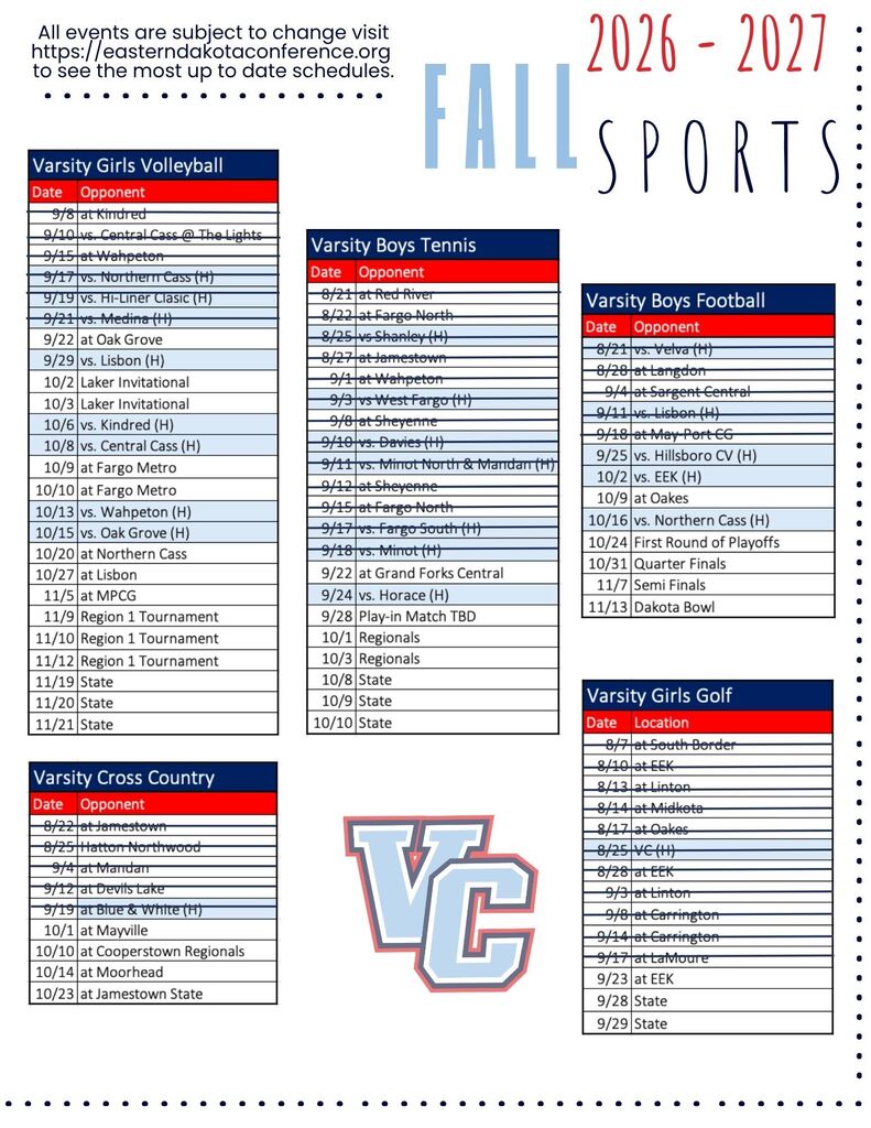 Activities Calendar