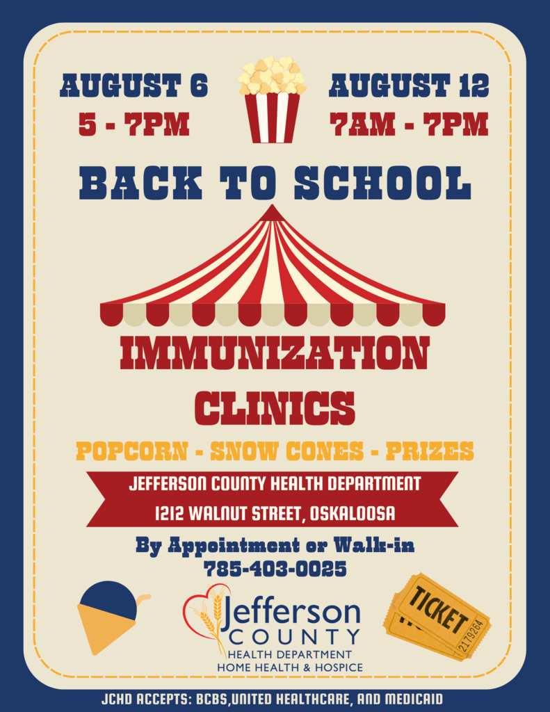 Immunization Clinics August 6 & 12, 2025