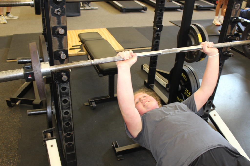 Girl lifting weights