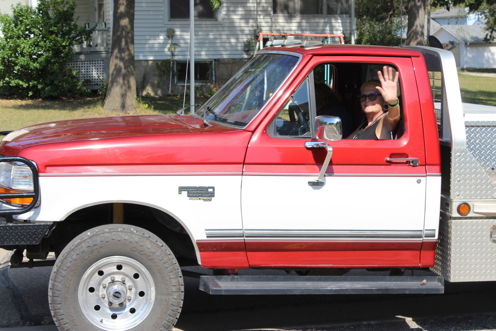 Margo in truck