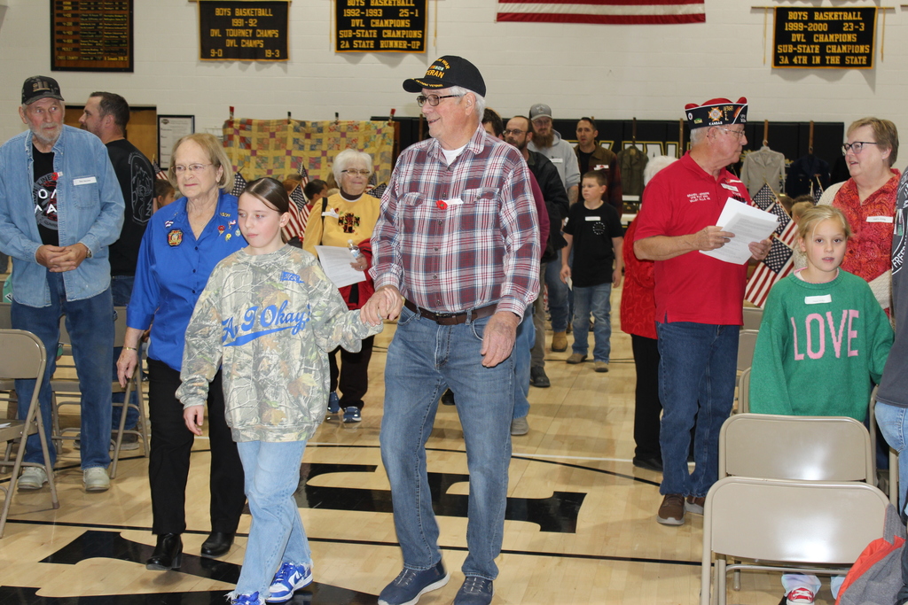 Veterans entering the gym