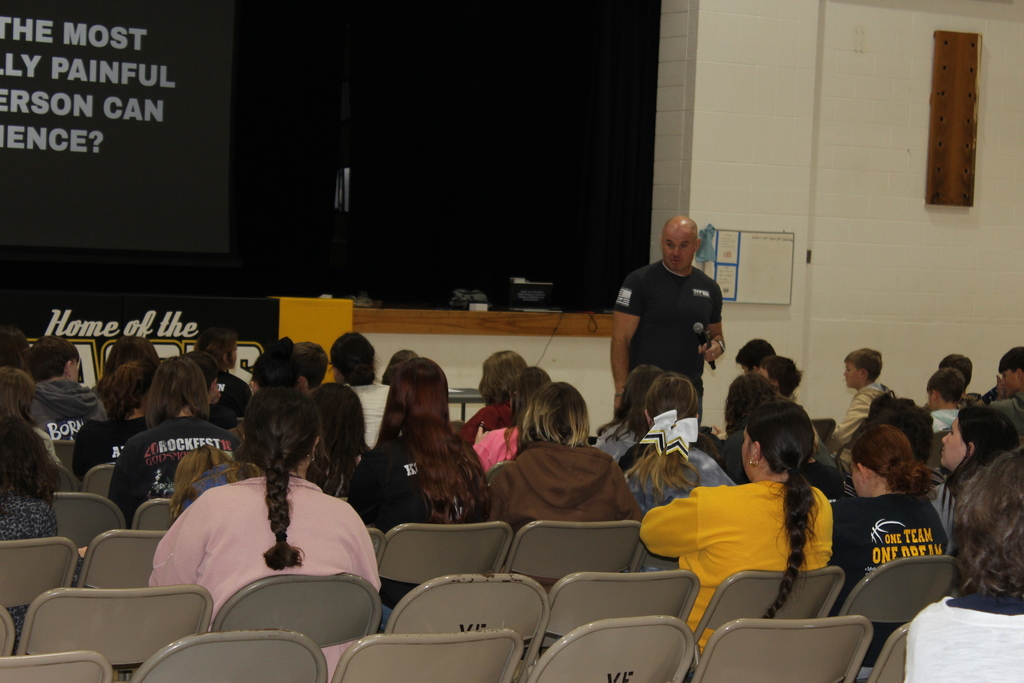Coach Damon Parker speaking to MS