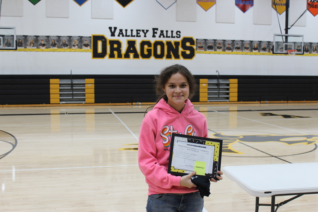 November Student of the Month Alila Brown