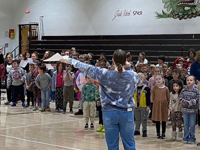 Tymber leading song practice