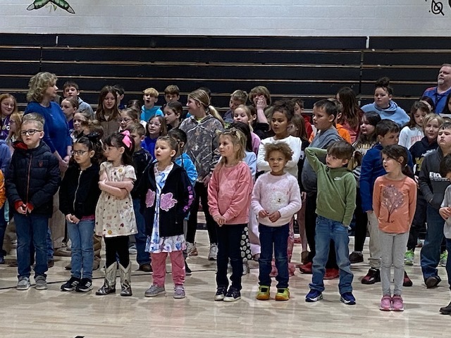 Close-up of students practicing