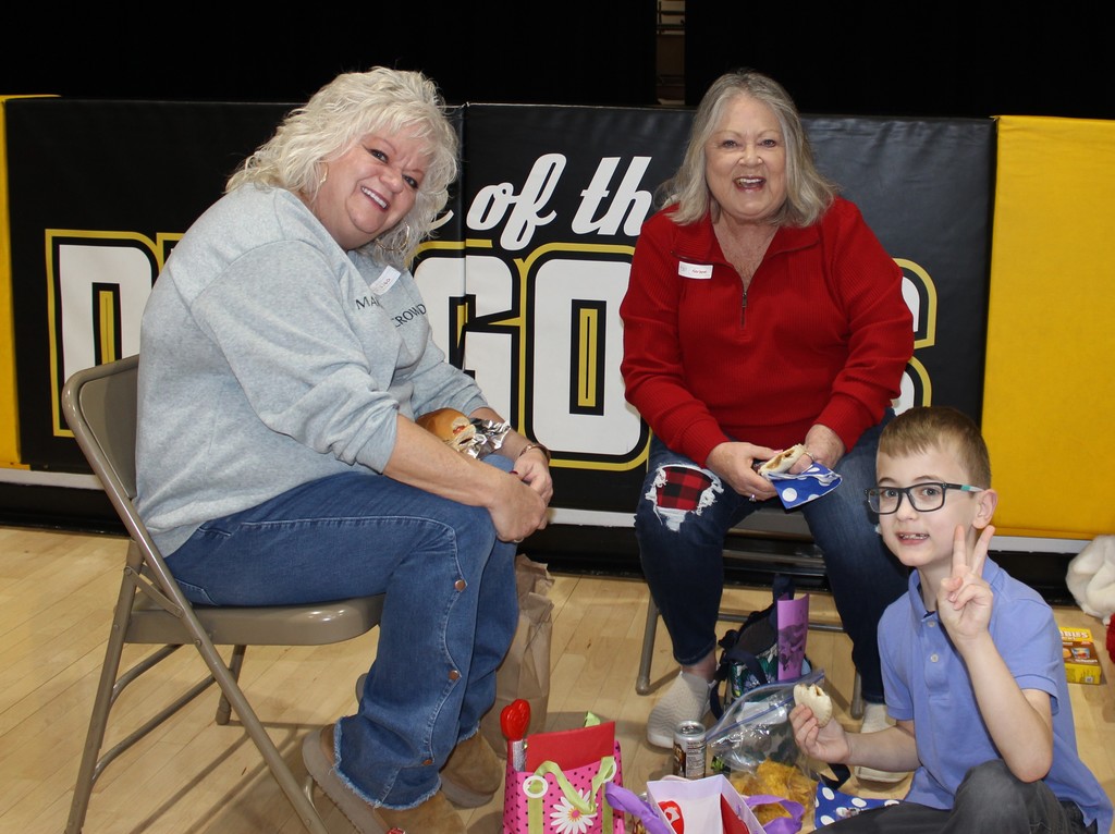 Grandmas with students