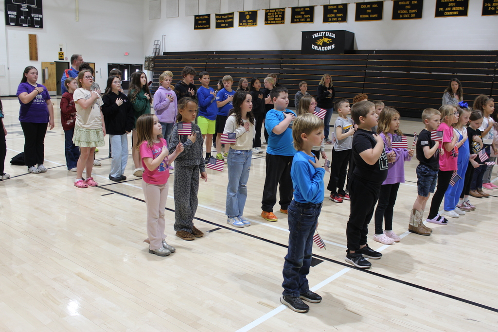 Getting ready for Pledge of Allegiance