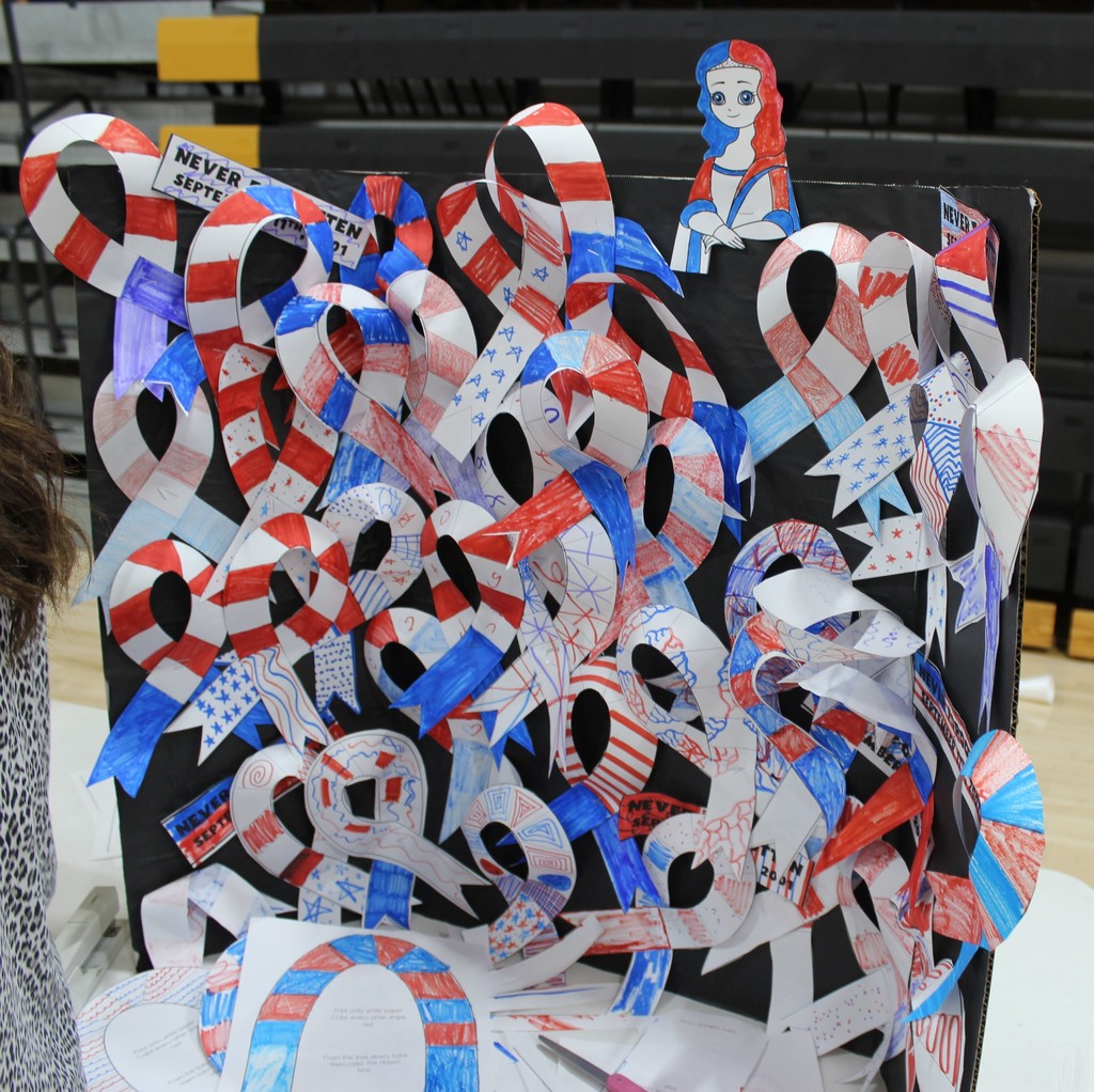 Finished ribbons for 911 Display