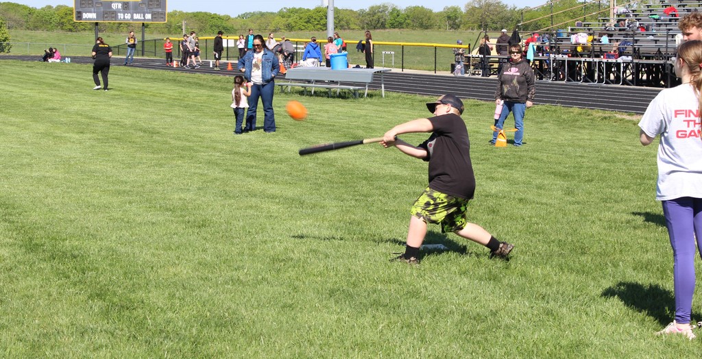 Caleb hitting ball