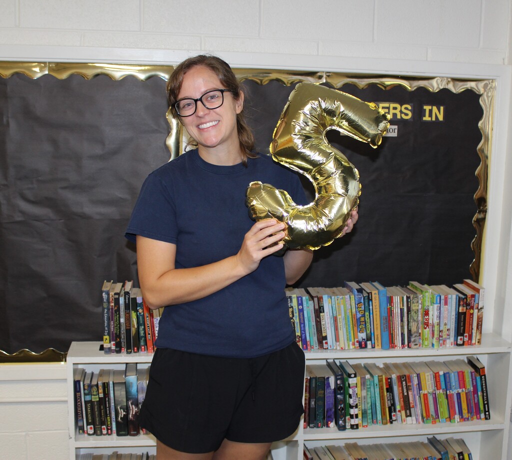 Teacher and #5 Balloon