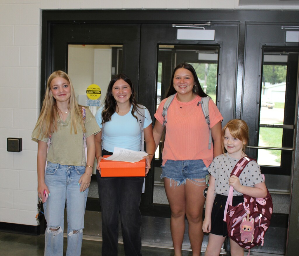 Girls arriving