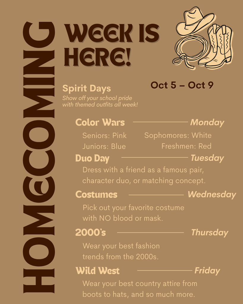 Homecoming Spirit Days Flyer