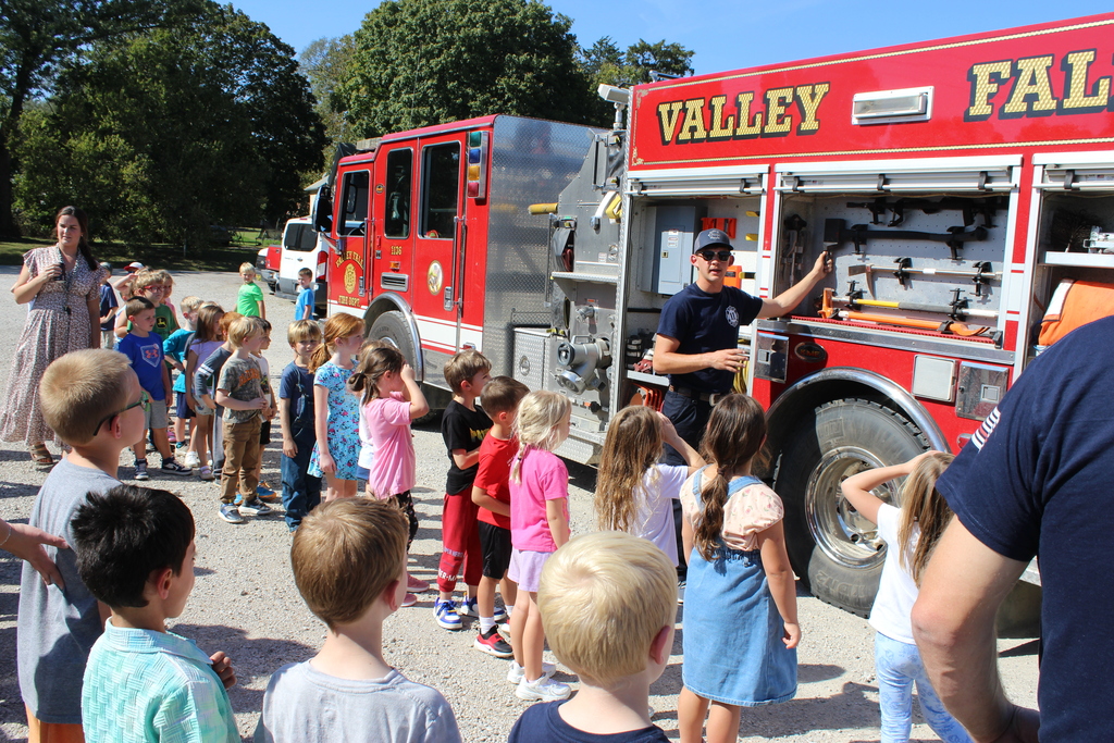 Checking out the fire truck