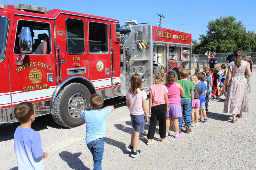 Checking out the firetruck