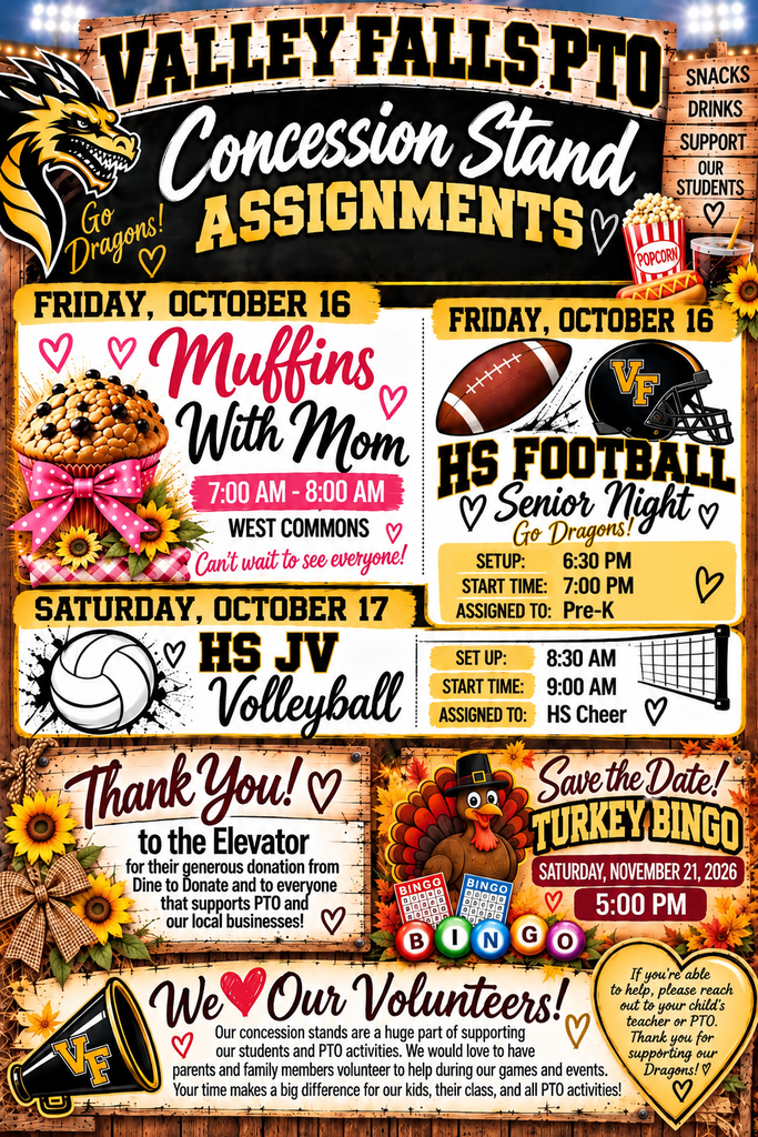 October 16-17 Concession Assignments