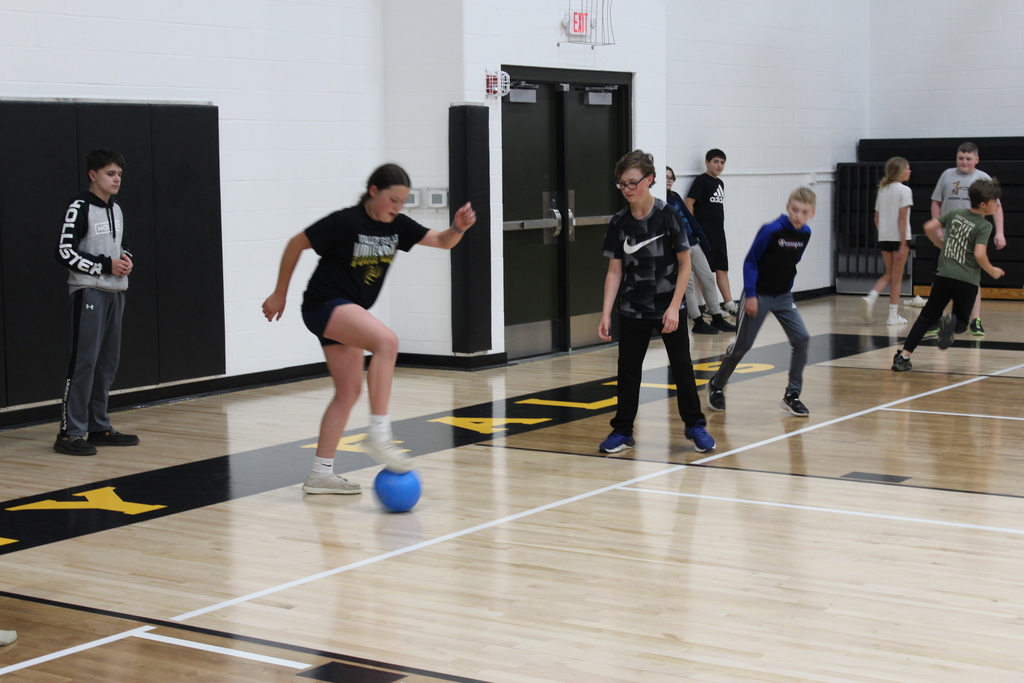 Girl kicking ball