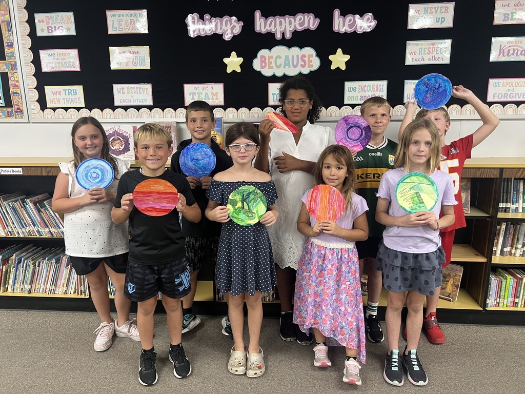 students with their dots