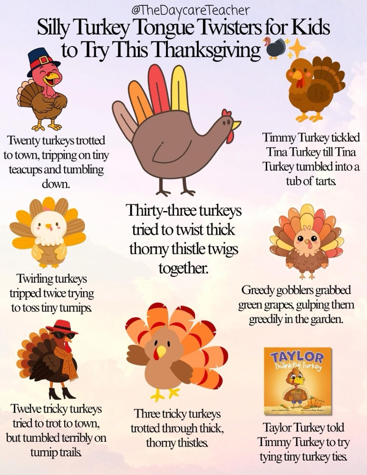 tongue twisters turkey day