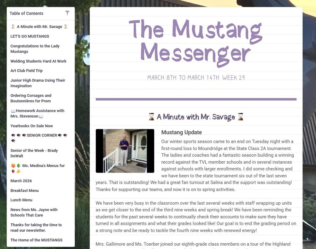 The Mustang Messenger