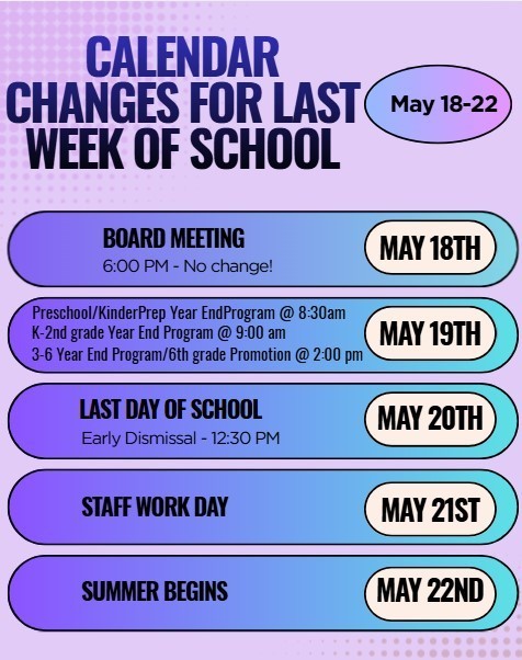 last week of school