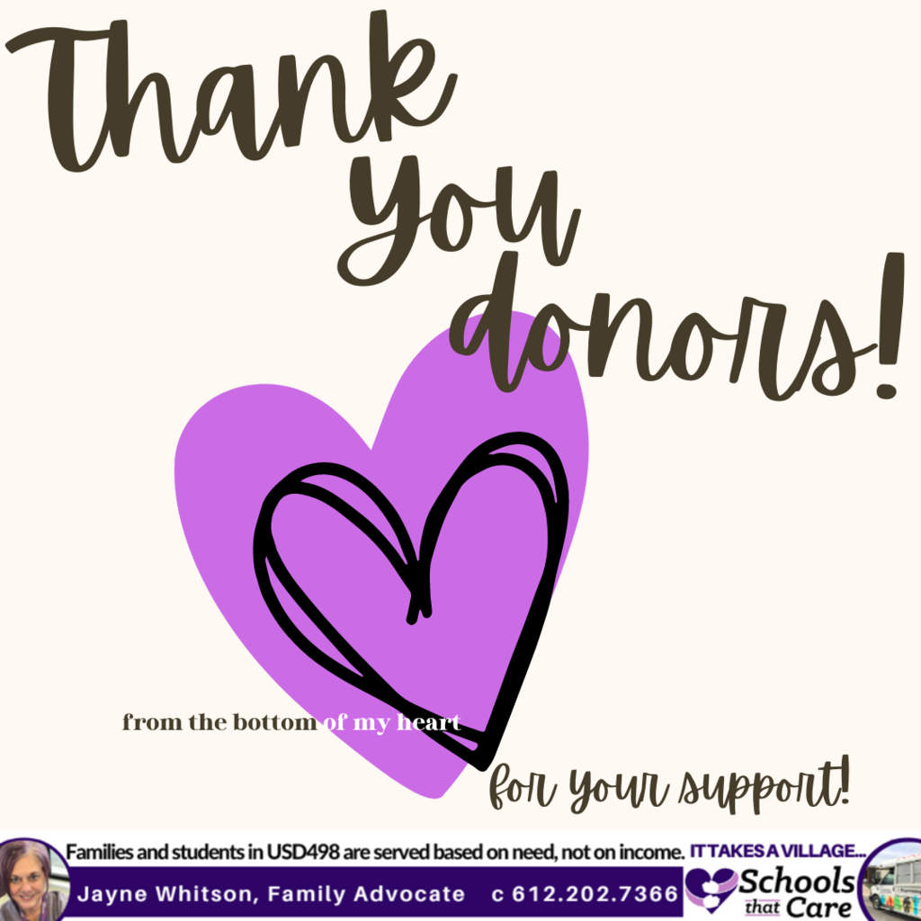 thanks to donors