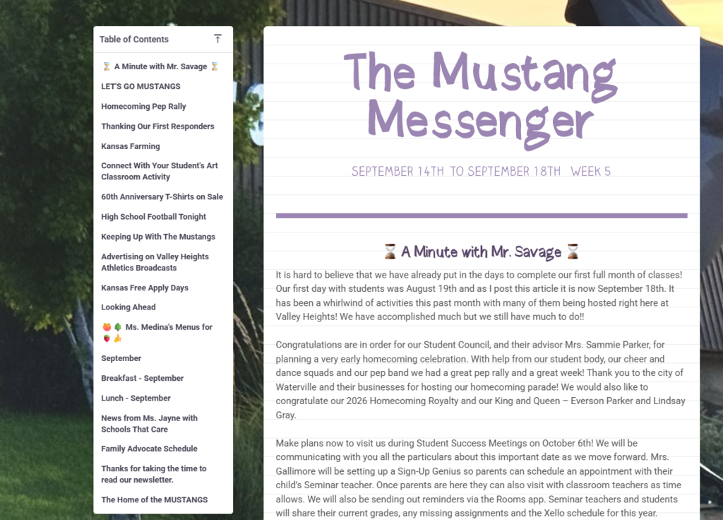 Mustang Messenger