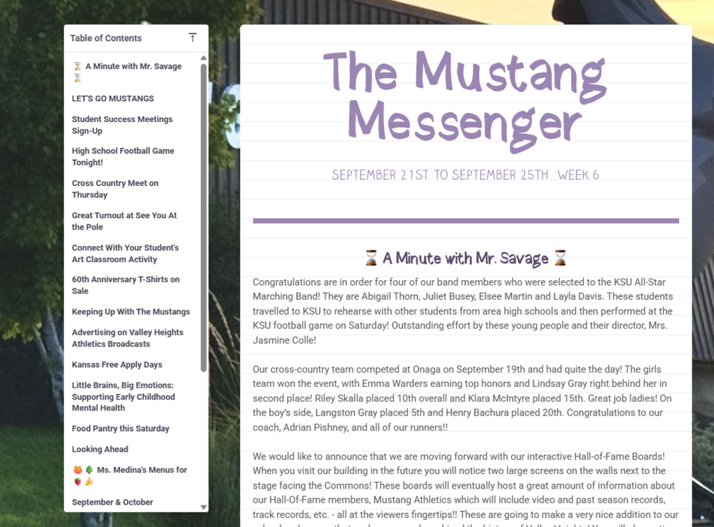 Mustang Messenger
