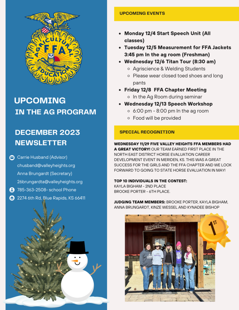 Upcoming in Ag
