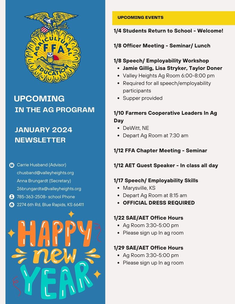 Upcoming in Ag