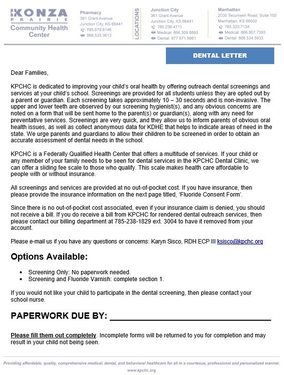 Dental Letter (English)